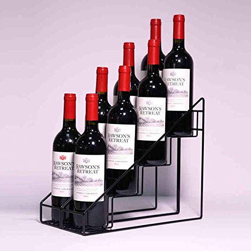 Botelleros para Vino Byjj Botellero Botellero para Vino Soporte para Almacenamiento Botellero para Copa de Vino Estante para Vino Independiente de Metal para Encimeras de Cocina Refrigerador - Almace