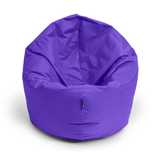 BuBiBag Puf 2 en 1, 100 cm de diámetro, funciones con relleno, cojín de suelo, sillón, BeanBag Joga, 30 colores (morado)