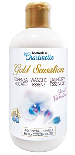 Charlinette perfume para el lavado in lavadora potenciador aroma y fragancia para la ropa concentrado y professional Gold Sensation 250ml