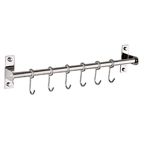 Cocina Ganchos Raíl de Pared Gancho de Almacenamiento Utensilios de Cocina Organizador Acero Inoxidable Riel Utensilios Cocina Dispositivo para Pan Maceta Soporte - Como Imagen Show, 40cm Cocina Ganchos Raíl de Pared Gancho de Almacenamiento Utensilios de Cocina Organizador Acero Inoxidable Riel Utensilios Cocina Dispositivo para Pan Maceta Soporte - Como Imagen Show, 40cm