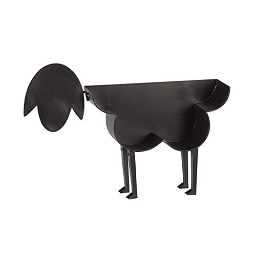 coil-c Portarrollos de papel higiénico, diseño de oveja, para la cocina, de acero inoxidable cepillado, color negro