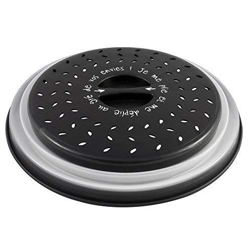 Colonel cook-Campana de cocina para microondas-sin BPA-✮✮GARANTÍA DE POR VIDA✮✮-envase para micro-ondas 3 en 1-Campana para microondas retráctil, anti-vapor con función colador-Compatible lavavajillas