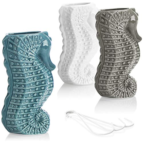com-four® 3X humidificador de Aire de cerámica - radiador evaporador para humedecer el Aire de la habitación - evaporador de calefacción con Motivo de Caballito de mar (3 Piezas - caballitos de mar) com-four® 3X humidificador de Aire de cerámica - radiador evaporador para humedecer el Aire de la habitación - evaporador de calefacción con Motivo de Caballito de mar (3 Piezas - caballitos de mar)