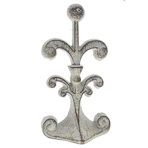 ComfifyFlor De lis Puerta de Hierro Fundido | Cuña de tapón de Puerta Decorativa | con Fondo de Fieltro antiarañazos Acolchado | Diseño Vintage - Blanco ComfifyFlor De lis Puerta de Hierro Fundido | Cuña de tapón de Puerta Decorativa | con Fondo de Fieltro antiarañazos Acolchado | Diseño Vintage - Blanco