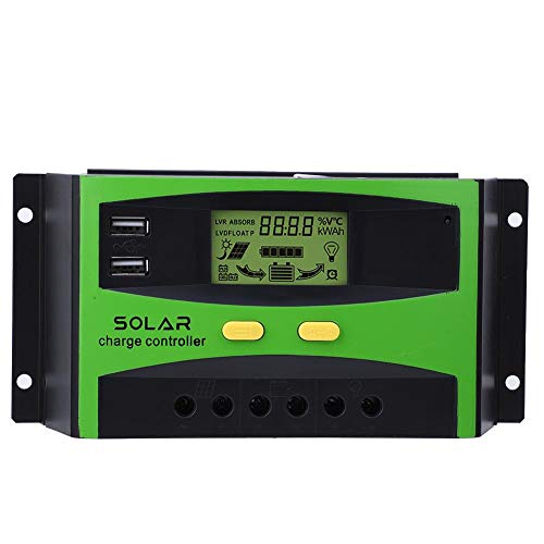 Controlador de carga solar, 30A 48V Regulador de carga solar IP32 PWM Controlador de carga solar 28-10AWG Protección contra cortocircuitos Protección contra sobrecarga