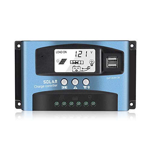 Controlador de Carga Solar MPPT, Regulador de Carga Solar con Chip Maestro de Grado Industrial y Pantalla LCD Grande, Gestión de Carga de Tres Etapas y Protección Múltiple Incorporada (60A) Controlador de Carga Solar MPPT, Regulador de Carga Solar con Chip Maestro de Grado Industrial y Pantalla LCD Grande, Gestión de Carga de Tres Etapas y Protección Múltiple Incorporada (60A)