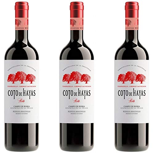 Coto De Hayas Roble Vino Tinto - 3 botellas x 750ml - total: 2250 ml