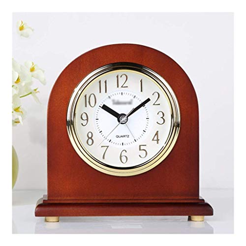 Despertadores Junto a la Cama -Reloj de Soporte Reloj de Mesa Reloj Europeo Sala de Estar Reloj de Mesa de Madera Maciza Reloj Creativo Decoración Ret