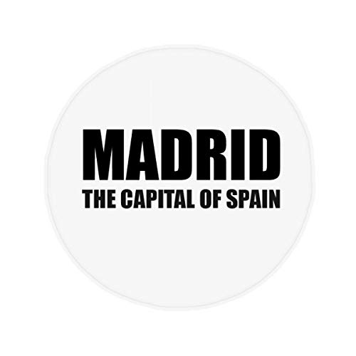 DIYthinker Madrid, la Capital de España Antideslizante Estera del Piso para Mascotas Ronda Baño Sala Cocina Puerta 60 / Regalo 50Cm 50X50Cm