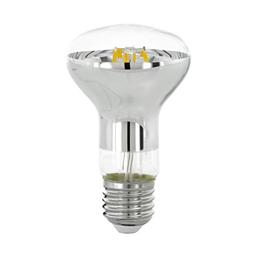 EGLO Bombilla LED E27 regulable, reflector, bombilla LED para iluminación de foco, 4 W (equivalente a 30 W), 340 lúmenes, E27, luz blanca cálida, 2700 K, bombilla LED, bombilla R63, diámetro 6,3 cm