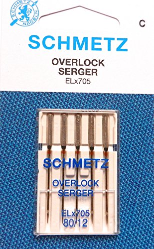 ELx705 Overlock Serger - Agujas para máquina de coser por Schmetz, tamaño: 80/12