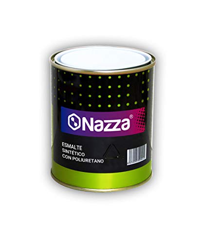 Esmalte Sintético Nazza con Poliuretano - Uso interior y exterior - Rápido secado - COLOR NEGRO BRILLANTE - 375 ml.