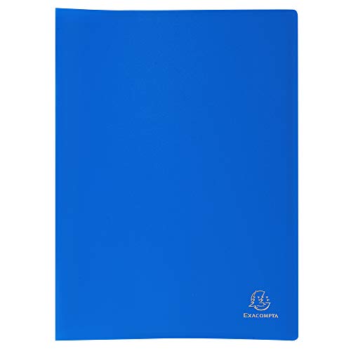 Exacompta 85102E - Carpeta de fundas de polipropileno flexible (100 vistas, A4), color azul
