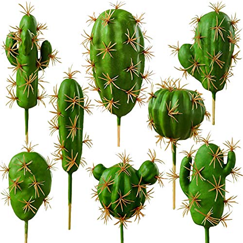 FagusHome 8 Piezas Plantas Suculentas Artificiales Cactus Artificiales Tallos de Cactus Falsos Plantas para Decoraciones (8)