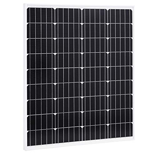 Festnight Panel Solar Policristalino Aluminio y Vidrio de Seguridad Placas Solares Panel Solar Monocristalino 80 W