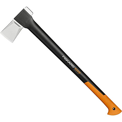 Fiskars Hacha, 2,4 kg, Estuche incluido, Longitud: 77 cm, Negro/Naranja, X25–XL, 1015643