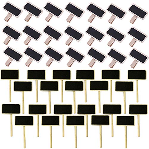 Fiyuer Mini Clips Madera 100 Pcs Mini pizarras pequeñas con Pinza para Etiquetas de Precio Señales de Comida Planta de Nombre Fiyuer Mini Clips Madera 100 Pcs Mini pizarras pequeñas con Pinza para Etiquetas de Precio Señales de Comida Planta de Nombre