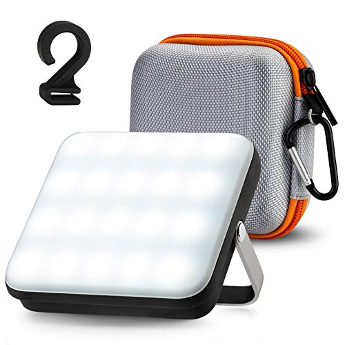 Foco LED Recargable, eventek Power Bank Portatil, Lampara Camping, Linterna Camping con 5 modos de luz, para tienda, camping, huracán, senderismo, emergencia, apagón (10000mAh)