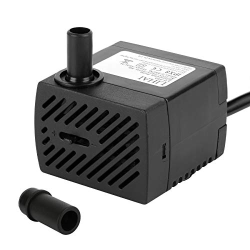 Forever Speed Bomba de agua sumergible para acuario, 5 W, para estanque, para pozos, jardines de piedra, altura de extracción máxima 0,85 m, 350 l/h Forever Speed Bomba de agua sumergible para acuario, 5 W, para estanque, para pozos, jardines de piedra, altura de extracción máxima 0,85 m, 350 l/h