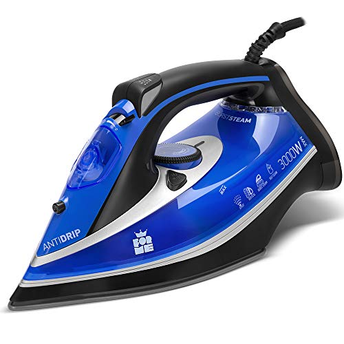 ForMe Plancha de Ropa Vapor 3000W Suela de Cerámica I Antigoteo I Temperatura y Vapor Variable I Vapor Potente I Vapor Vertical I Función Espray I Función Limpieza I Depósito 360ml ForMe Plancha de Ropa Vapor 3000W Suela de Cerámica I Antigoteo I Temperatura y Vapor Variable I Vapor Potente I Vapor Vertical I Función Espray I Función Limpieza I Depósito 360ml