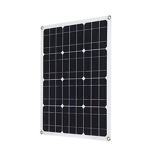 Galapara Módulo de Panel Solar monocristalino de enjoysolar, DC5V / DC18V 40W Salida Dual El Panel de Carga Solar del Cargador del Coche de la Interfaz USB, Ideal para el jardín o la Caravana