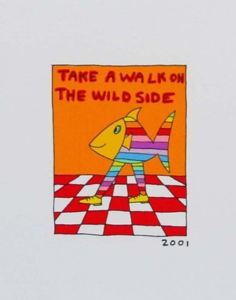 Germanposters James Rizzi Póster Impresión Artística Take A Walk on The Wild Side 17,2 x 14 cm