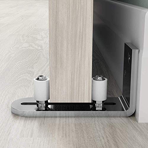 GIFSIN Guía de Piso para Puerta de Granero para Montar en la Pared con Rodamientos de Bolas Plata GIFSIN Guía de Piso para Puerta de Granero para Montar en la Pared con Rodamientos de Bolas Plata