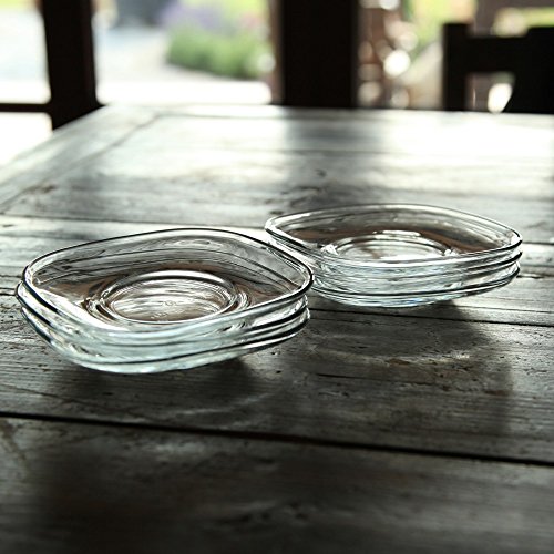 Gürallar Zen - Juego de 6 posavasos XL para vasos de té turcos y vasos cuadrados, 12,5 x 12,5 cm
