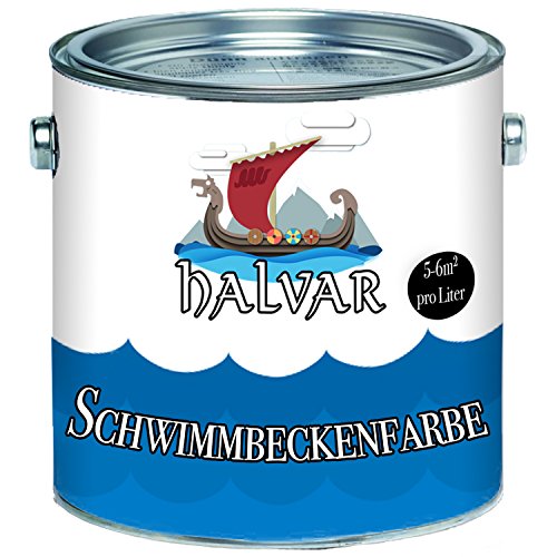 Halvar - Pintura para piscina escandinava, recubrimiento para piscinas en azul, blanco y verde, Azul
