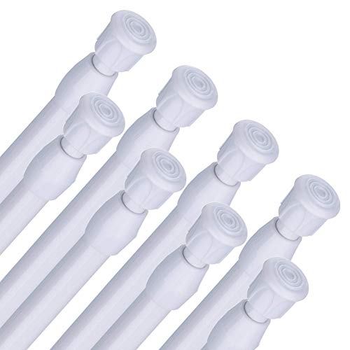 HAOYUNTE 8 barras de cortina de tensión ajustables extensibles de 60 a 110 cm, para proyectos de bricolaje, cocina, baño, armario, ventana, estantería (blanco) HAOYUNTE 8 barras de cortina de tensión ajustables extensibles de 60 a 110 cm, para proyectos de bricolaje, cocina, baño, armario, ventana, estantería (blanco)