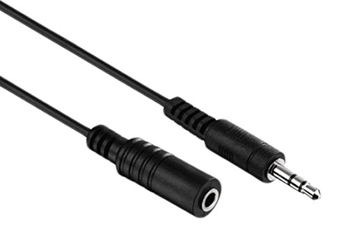 HDSupply LP-AC015-010 Audio Stereo Cable de audio 3,5mm macho a jack 3,5mm hembrilla 1,00m, negro