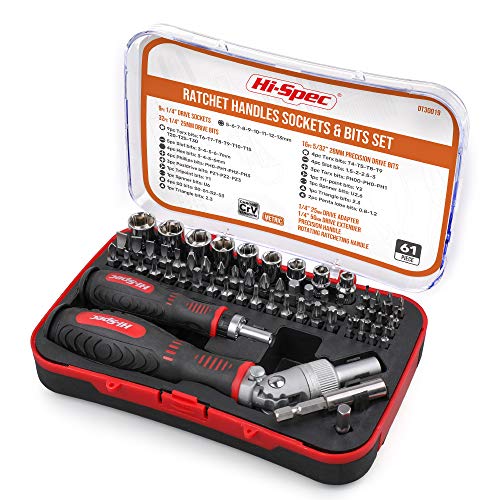 Hi-Spec Estuche con Juego de 61 Puntas de Destornilladores de Precisión y Vasos para Reparación de Portátiles, Ordenadores, Electrónica y Gadgets, Electrodomésticos, Consolas y Teléfonos Móviles Hi-Spec Estuche con Juego de 61 Puntas de Destornilladores de Precisión y Vasos para Reparación de Portátiles, Ordenadores, Electrónica y Gadgets, Electrodomésticos, Consolas y Teléfonos Móviles