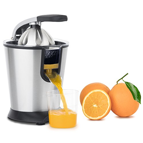 H.Koenig AGR80 Exprimidor Eléctrico para Zumos de Cítricos y Naranjas, Con Brazo Articulado Profesional, 160 W, Libre de BPA, Sistema Antigoteo, Silencioso, Acero Inoxidable, Gris H.Koenig AGR80 Exprimidor Eléctrico para Zumos de Cítricos y Naranjas, Con Brazo Articulado Profesional, 160 W, Libre de BPA, Sistema Antigoteo, Silencioso, Acero Inoxidable, Gris