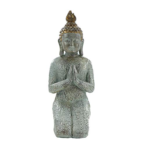 HPLDEHA Creación Artesanal Gran Estatua de Buda meditación Lucky Decoración Figura Escultura en el pórtico Jardín Porche Recoger (Color : Bronze)