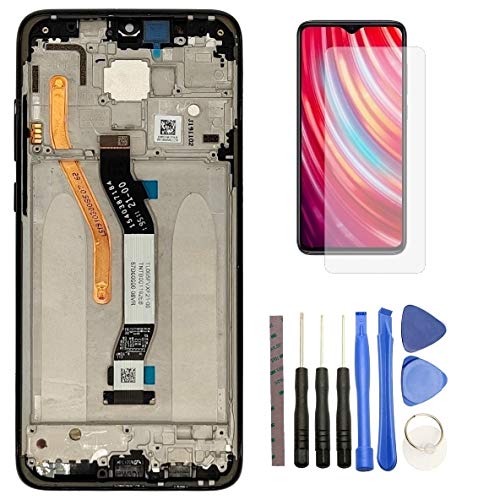 Hypak Pantalla IPS LCD para Xiaomi Redmi Note 8 Pro (Completa con Marco de Color Negro) Incluye Protector de Pantalla y Herramientas VB