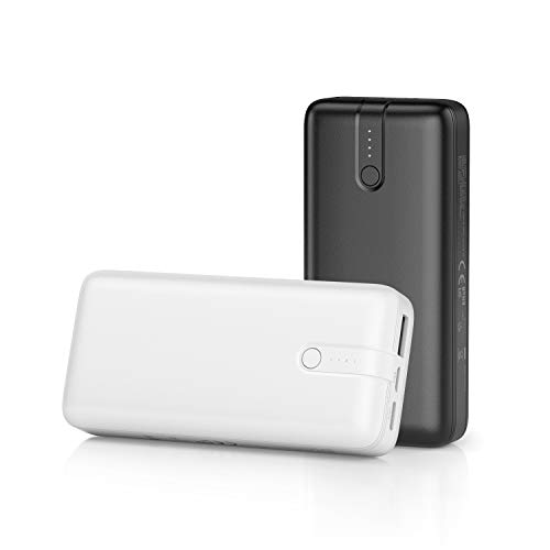 IEsafy 2 Piezas Power Bank 10000mAh Ultra-Compacto Cargador Portátil USC C & Micro Entrada Y USB Salida Batería Externa San Valentin Regalo para Movil Xiaomi Redmi iPhone Samsung Huawei