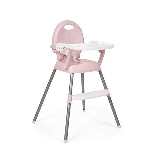Innovaciones MS 2081 - Trona para bebe convertible en alzador y en silla- 3 en 1- trona plegable spoon ms, Rosa Innovaciones MS 2081 - Trona para bebe convertible en alzador y en silla- 3 en 1- trona plegable spoon ms, Rosa