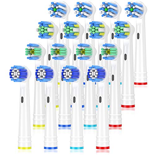 ITECHNIK Recambios Cepillo Compatible Oral b,cabezales de repuesto Compatible eléctrico Pro 700 Pro 5000 Pro 6500, 4 Precision EB20,4 Floss EB25,4 Cross EB50,4 White clean EB18