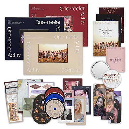 IZONE 4th Mini Album - ONE-REELER / ACT IV [ FULL SET ] CD + Cover Postcard + Photobook + Ticket + Photos + Photocards + SPECIAL PHOTO CARD SET + 3 OFFICIAL POSTER + FREE GIFT