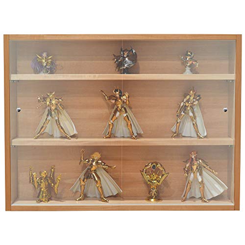 JOYSHOP s.r.l. Vitrina expositora para coleccionistas, 80 x 15 x 60 cm, de pared, con puertas de cristal deslizantes, producto totalmente fabricado en Italia, no de importación, de madera maciza