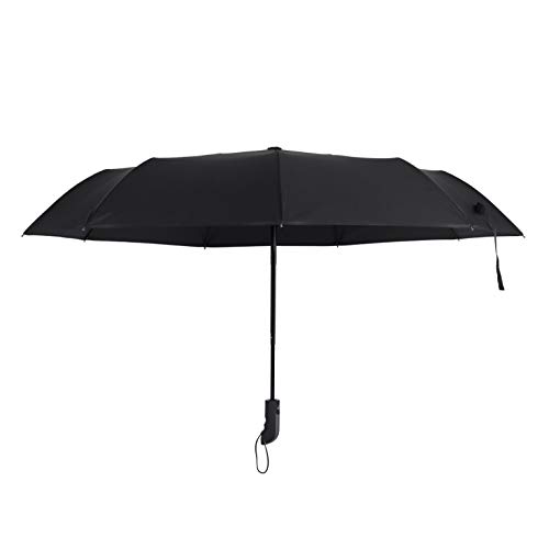 Kerodu - Paraguas (9 puntales, protección contra el viento), color negro