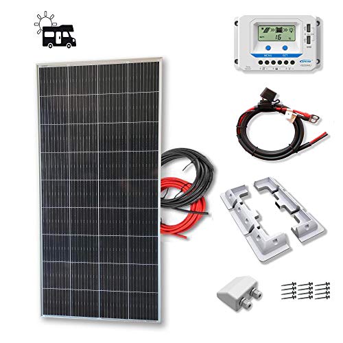Kit 200W CAMPER 12V panel solar placa monocristalina células PERC de alta eficiencia