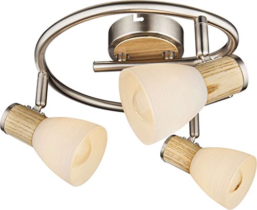Lámpara de techo con 3 focos, lámpara de techo para salón, de madera, aplicación de focos móviles (luz de techo, lámpara de salón, lámpara de pasillo) Lámpara de techo con 3 focos, lámpara de techo para salón, de madera, aplicación de focos móviles (luz de techo, lámpara de salón, lámpara de pasillo)