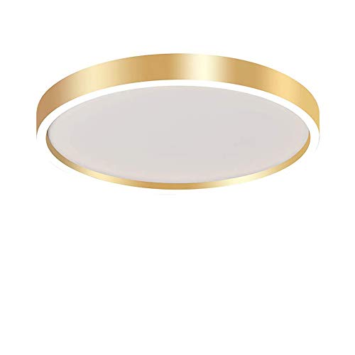 Lámpara De Techo Led Regulable Con Control Remoto, Lujo Dorado Plafon Led Techo Metal Lampara De Techo Led Moderna 3000K-6000K Para Sala De Estar Dormitorio Comedor Estudio 40 * 6CM,Round 42w 3000lm Lámpara De Techo Led Regulable Con Control Remoto, Lujo Dorado Plafon Led Techo Metal Lampara De Techo Led Moderna 3000K-6000K Para Sala De Estar Dormitorio Comedor Estudio 40 * 6CM,Round 42w 3000lm