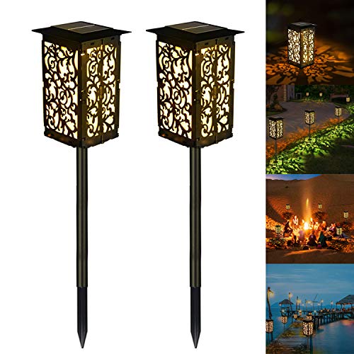 Lámparas solares jardín, GIANTARM Lámparas solares LED de luz cálida para uso en exteriores, luz solar IP65 a prueba de agua, luz solar IP para jardín, valla, paisaje, patio, césped (paquete de 2) Lámparas solares jardín, GIANTARM Lámparas solares LED de luz cálida para uso en exteriores, luz solar IP65 a prueba de agua, luz solar IP para jardín, valla, paisaje, patio, césped (paquete de 2)