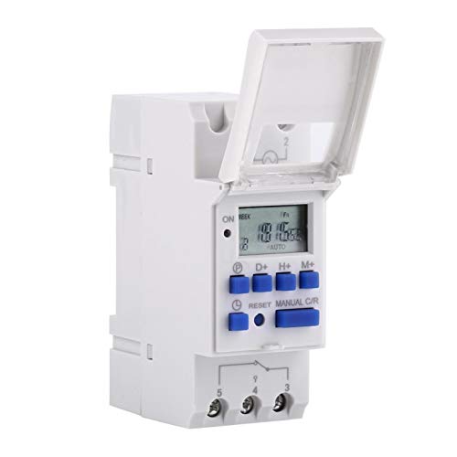 LCD Temporizador de Montaje en Carril AHC 15A Carril DIN Interruptor Temporizador Programable AC250V 16A Digital Pantalla LCD Relé Electrónico Programable Interruptor(220V) LCD Temporizador de Montaje en Carril AHC 15A Carril DIN Interruptor Temporizador Programable AC250V 16A Digital Pantalla LCD Relé Electrónico Programable Interruptor(220V)