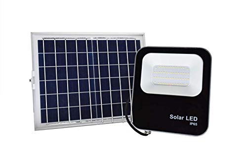 LEADERSSON Foco Proyector LED Solar 150W IP65 Control Remoto, IP65 Impermeable,Lampara Solar para Jardin,Garaje,Acera,Escalera,Patios Terrazas