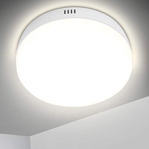 LED Plafón blanco neutro, OPPEARL lámpara de cocina, 9W 900lm Plafón, LED lampara de techo para salón, dormitorio, recibidor, cocina, despacho, balcón, pasillo, Ø 11 cm