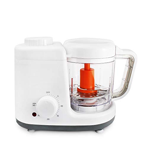 Leogreen - Robot Alimentos para Bebés, Licuadora de Alimentos para Bebés, Blanco/Gris, Función: Vaporera y Licuadora 2 en 1, Voltaje: 220-240 V Leogreen - Robot Alimentos para Bebés, Licuadora de Alimentos para Bebés, Blanco/Gris, Función: Vaporera y Licuadora 2 en 1, Voltaje: 220-240 V