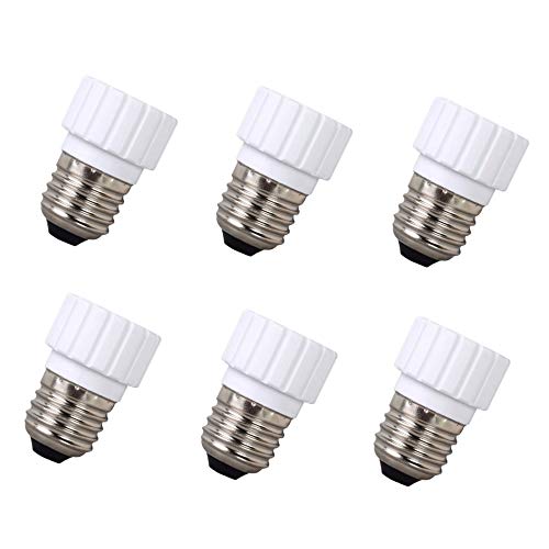 Luxvista Adaptador Convertidor E27 a GU10, 6X Casquillos de Portalamparas, Convertidor de Zócalo de Base de Bombilla, Soporte de Lámparas E27 LED/Halógenas Luxvista Adaptador Convertidor E27 a GU10, 6X Casquillos de Portalamparas, Convertidor de Zócalo de Base de Bombilla, Soporte de Lámparas E27 LED/Halógenas